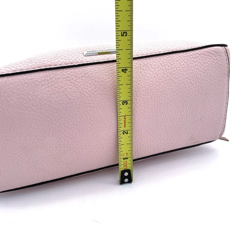 Rebecca Minkoff Women's Pink Pebbled Leather Regan Mini Satchel Handbag COA